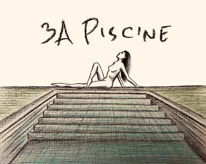 Logo 3A Piscine: disegno originale